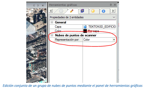 Edición conjunta a través del panel de herramientas gráficas